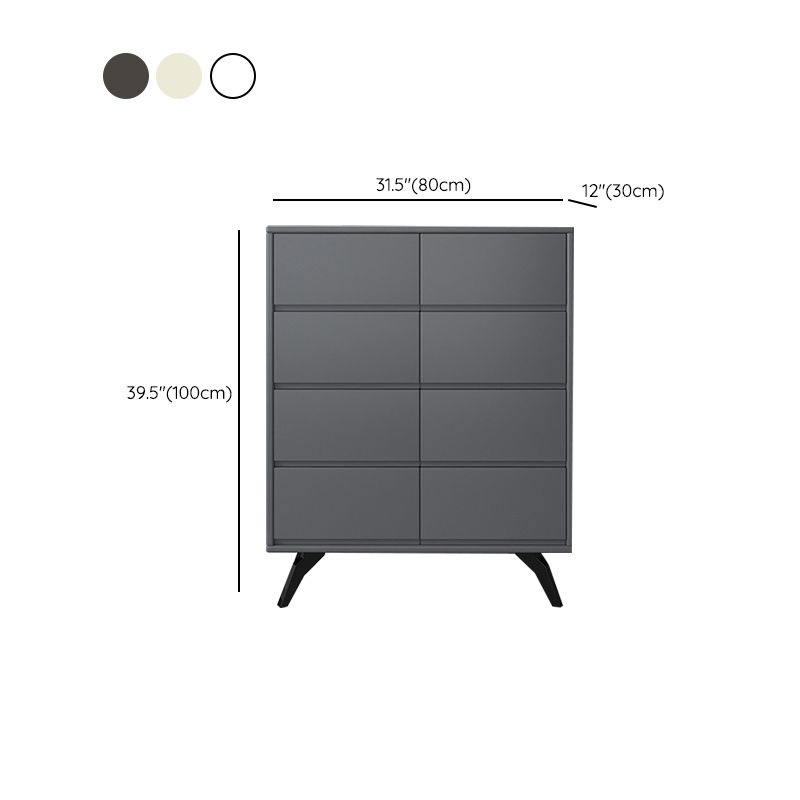 Contemporary Double Dresser Rubber Wood Horizontal Storage Chest Dresser for Bedroom