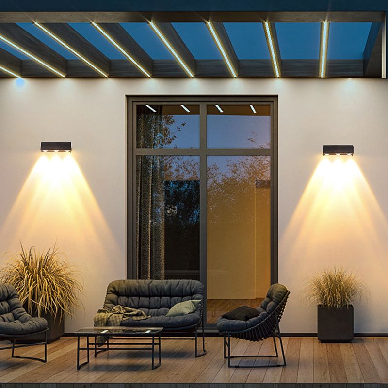 Contemporary Wall Sconce Black Curve Wall Light Fixture for Courtyard