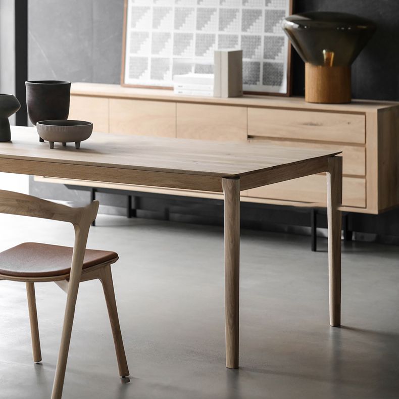 Modern 1/3/4/5/6 Pieces Rectangle Dining Set Ash Wood Dining Table with Chairs