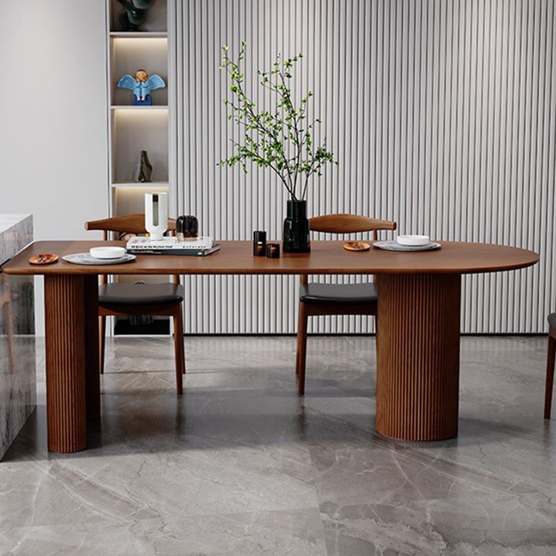Irregular Shape Table for Restaurant Solid Wood Island Table with 3 Legs