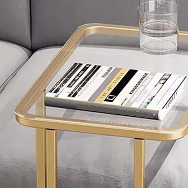 23.83" Tall Contemporary Style Side End Table Metal C Side Table