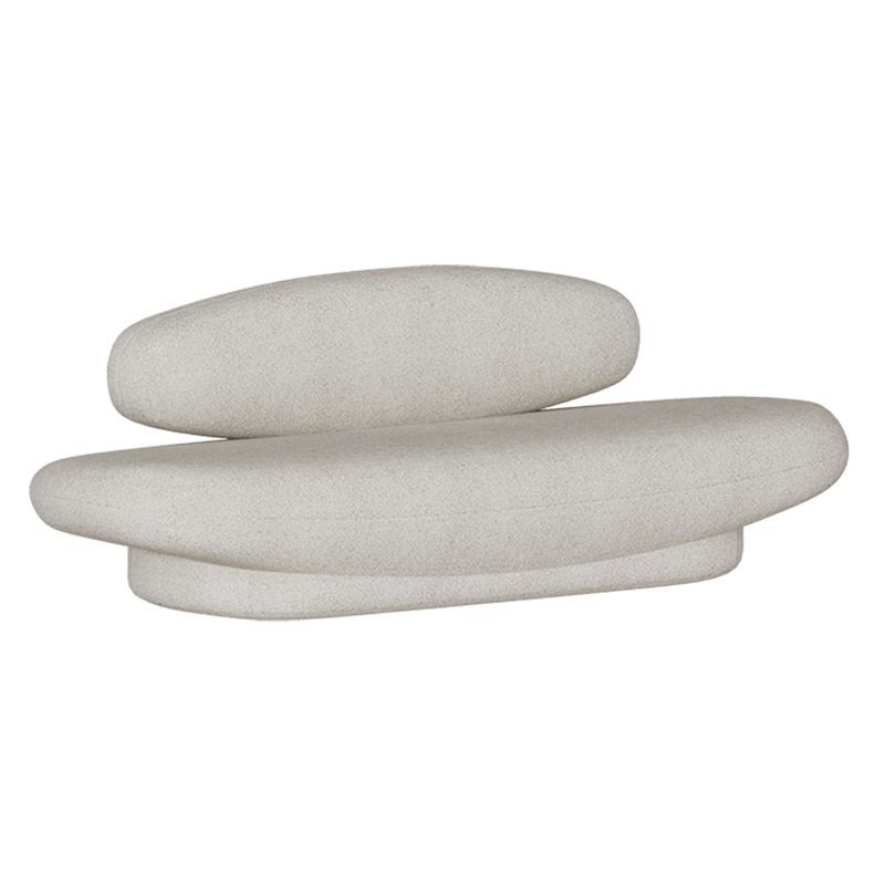 Contemporary Armless Standard Settee Tight Back Fabric Sofa for Living Room