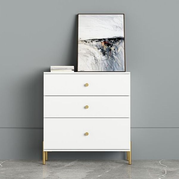 Modern Engineered Wood Sideboard Simple White Buffet Table with Drawer for Dining Room