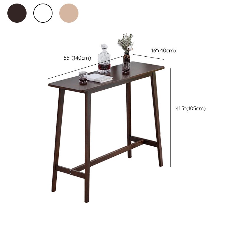 Modern Solid Wood Bar Table Rectangle Bar Table for Breakroom