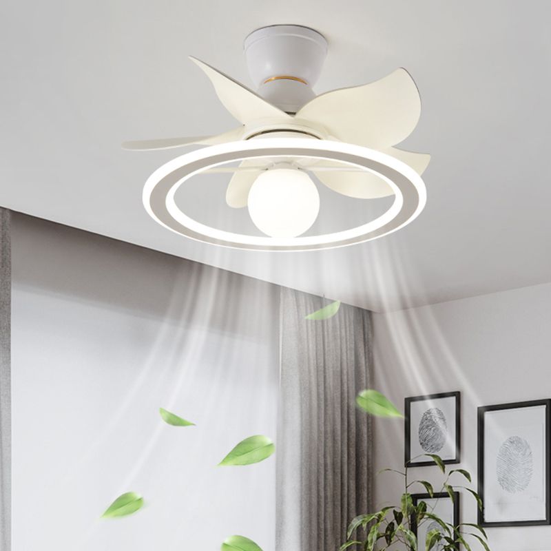 Unique Shape Metal Ceiling Fan Lighting Kids Style 2 Light Ceiling Fan Lamps