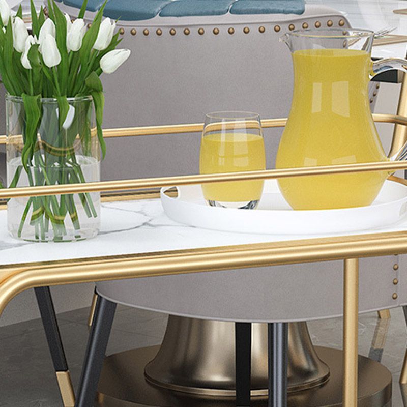Modern Open Storage Prep Table Rectangular Dining Room Kitchen Trolley