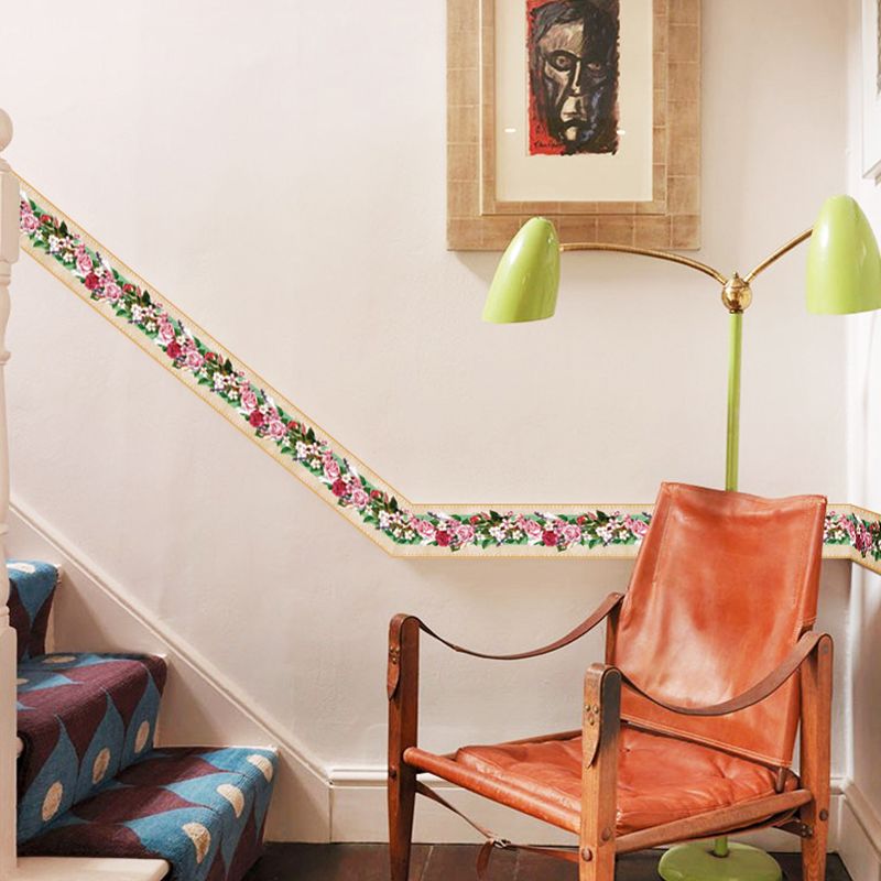 2 Pcs Blooming Peonies Wallpapers Pick Up Sticks Farmhouse Bathroom Wall Art, 33' x 4"