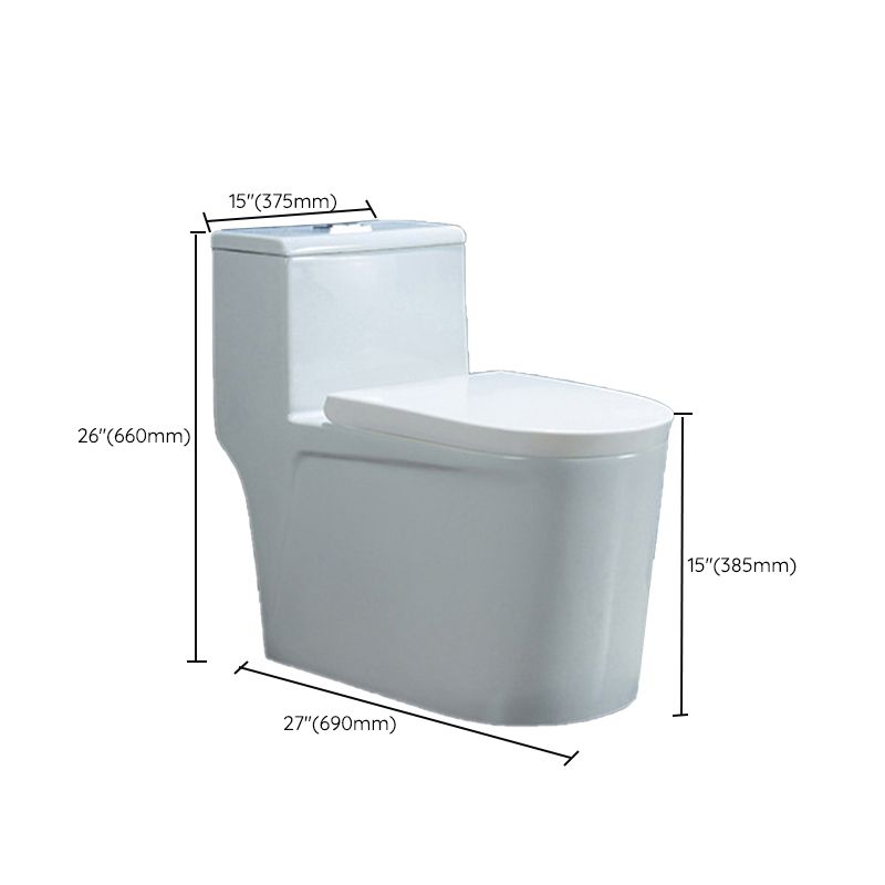 Modern Floor Mount Flush Toilet White Urine Toilet with Slow Close Seat for Bathroom
