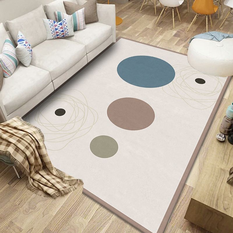 Minimalist Indoor Rug Washable Polyester Rug Home Decor Carpet for Sleeping Room