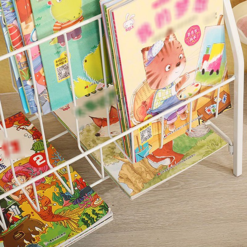 Industrial Metal Ladder Bookshelf Iron Vertical Bookshelf for Home