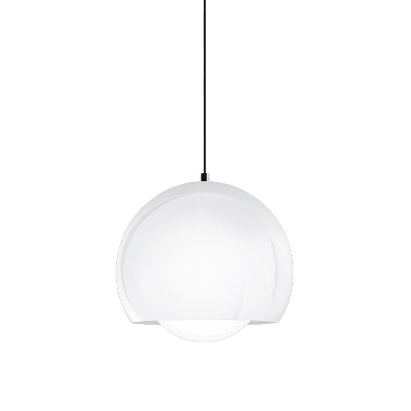 Sphere Pendant Light Minimalist Opal Glass 1 Light Restaurant Ceiling Suspension Lamp