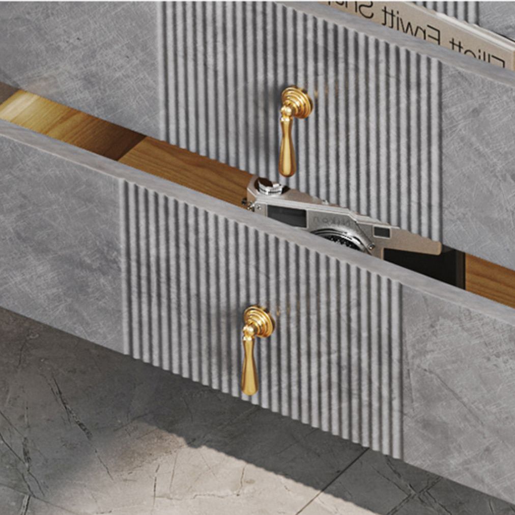 Modern Slate Storage Chest Vertical Dresser with Multi Drawers