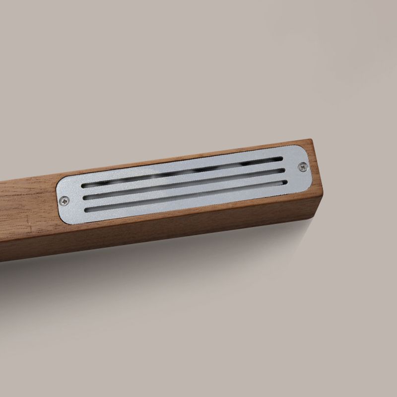 Nordic Style Strip Shape Island Light Wood LED Island Light for Living Room