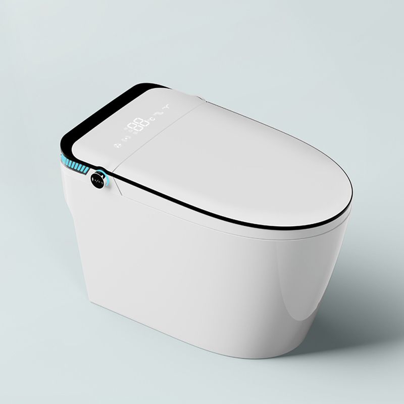 Simplicity White Temperature Control Bidet Elongated Toilet Seat Bidet with Heated Seat