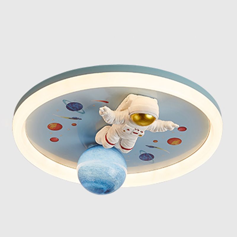 Modern Ceiling Lamp Colorful LED Flush Mount Light Fixture with Acrylic Shade for Bedroom
