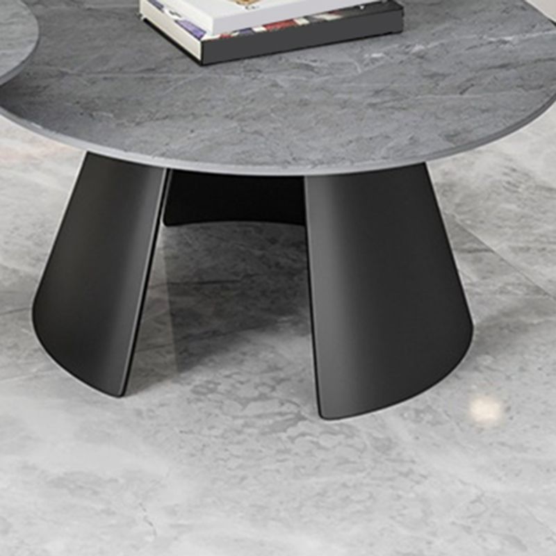 Glam Cocktail Table Pedestal/3 Legs Slate Round Single Coffee Table