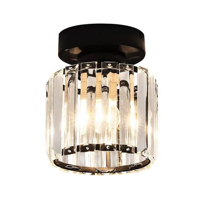 Crystal Geometric Flush Mount Lights Contemporary Style 1 Light Flush Mount Fixture