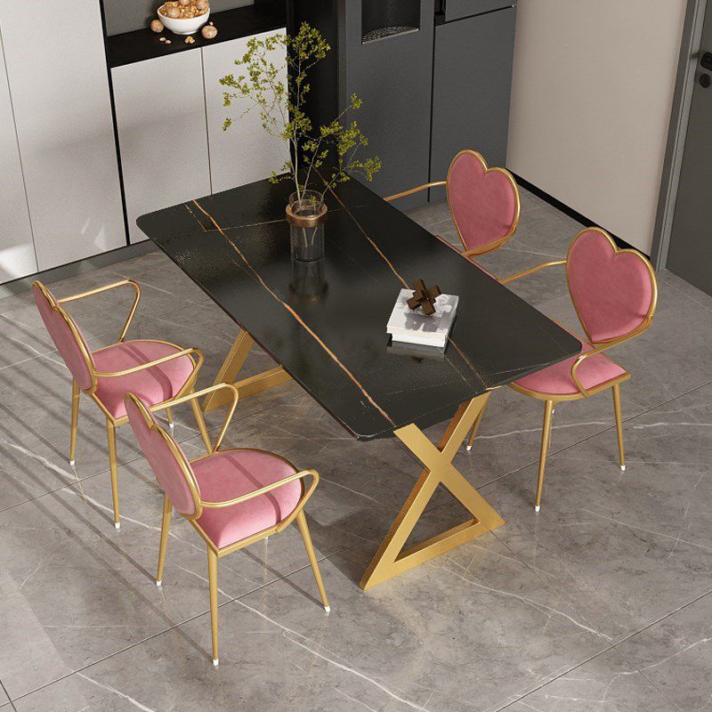 Dining Room Stone Dining Table Luxury Rectangle Dinner Table