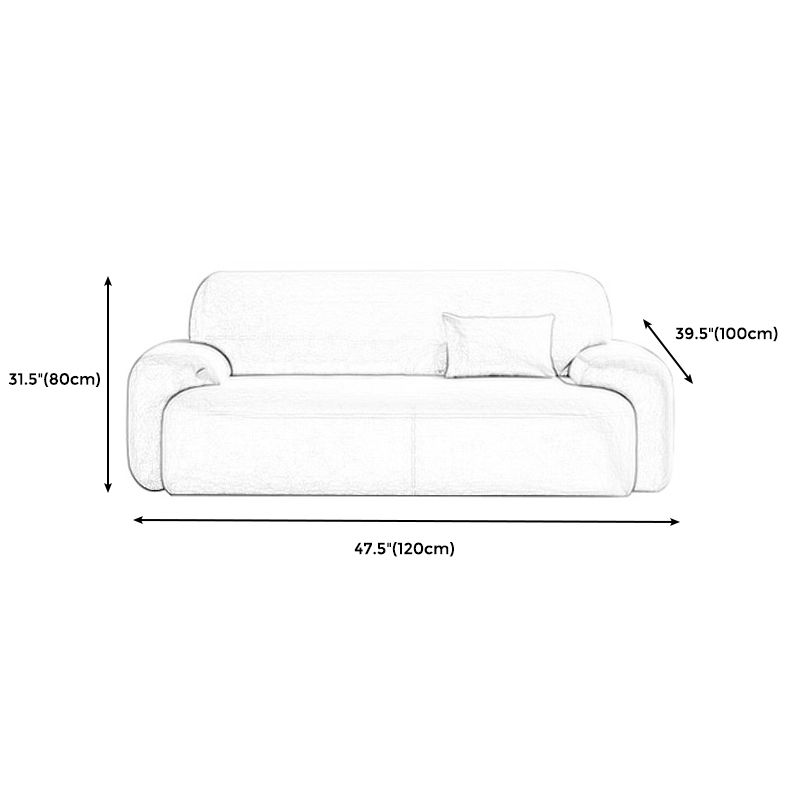 Cojines estándar sofá de terciopelo 37.4 "W con brazo empotrado para sala de estar