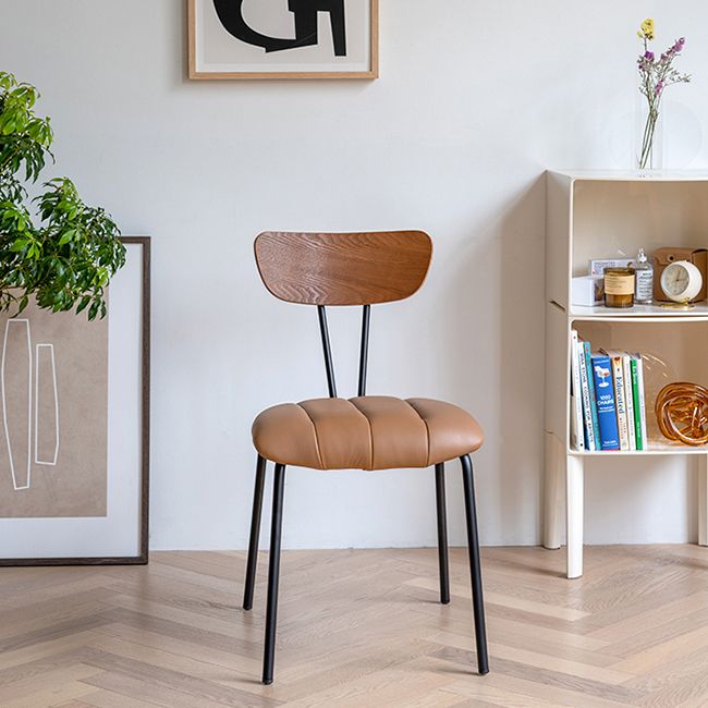 Nordic Style Solid Wood Dining Room Chair Open Back Dining Side Chair for Home Use