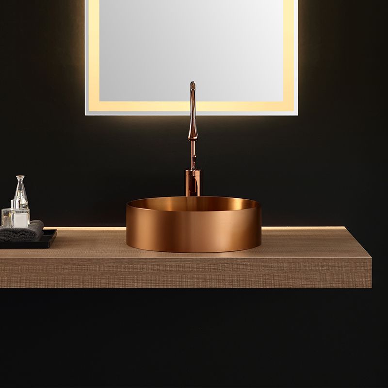 Modern Bathroom Sink Metal Wash Stand with Basin and Faucet Bathroom Sink