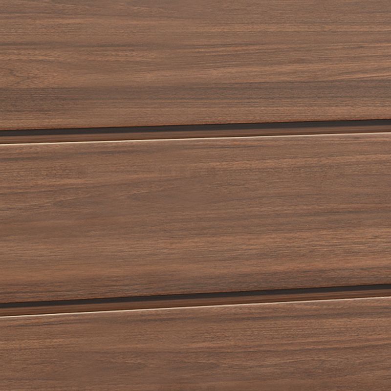 Modern Rectangle Cabinet Brown Wood Side Cabinet with Drawer