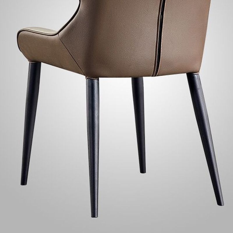 Home Upholstered Chair Dining Room Faux Leather Parsons Dining Chair