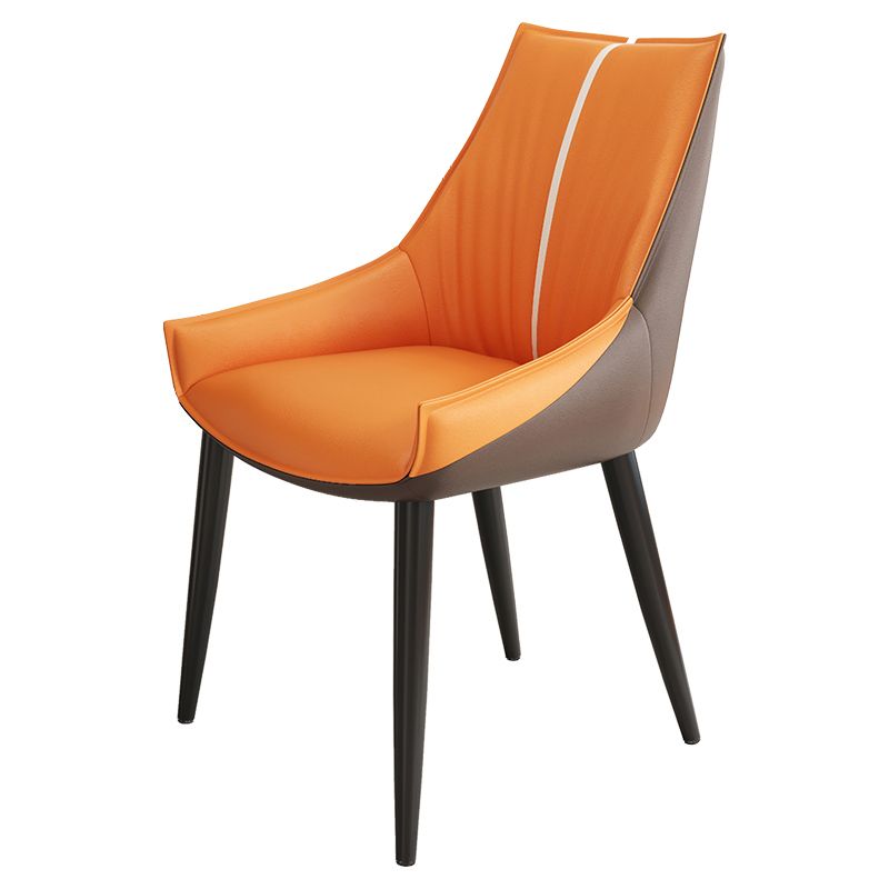 Glam Style Parsons Back Upholstered 4 Legs Home Use Dining Side Chair