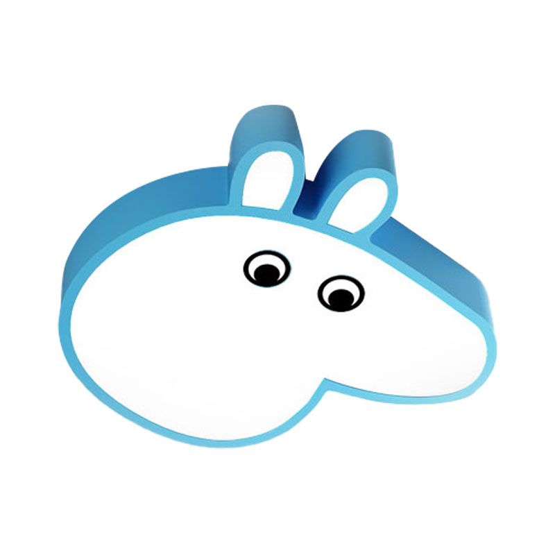 Deckenleuchte „Pig“ für Kinder, Acryl-LED-Unterputzleuchte für Kinderzimmer in Rosa/Blau