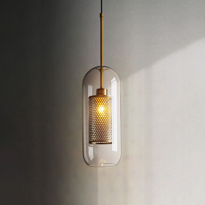 Contemporary Hanging Light Glass Shade Pendant Lighting Fixture for Sitting Room