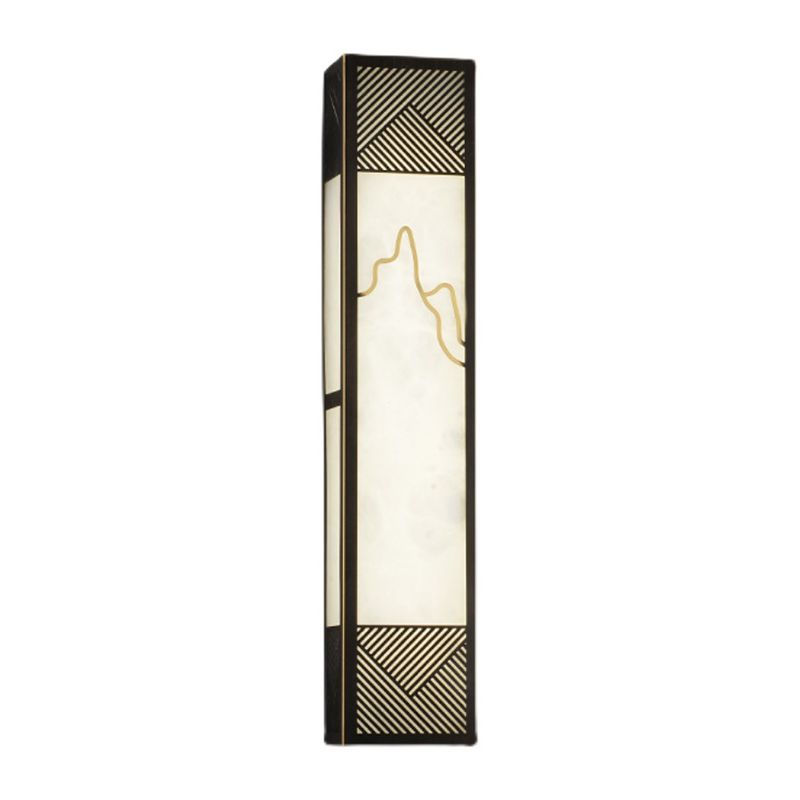 Lámpara de metal de 1 luz de 1 luz moderna de luz rectangular para sala de estar para sala de estar