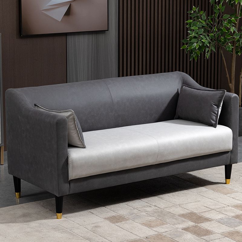 Stain Resistant Standard Sofa Pillows Included Settee with Metal Legs