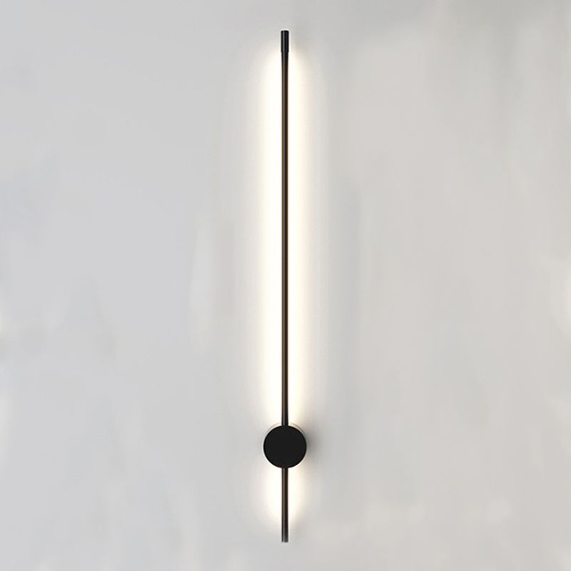 Estilo moderno Luces de apliques de pared lineal 1 Light Wall Lighting Accesors en negro