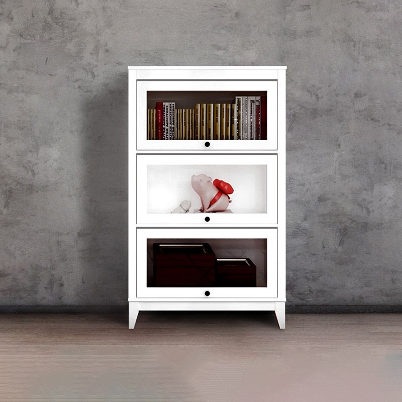 Bookcase Wood Barrister Bookcase Contemporary Vertical Book Shelf with Doors