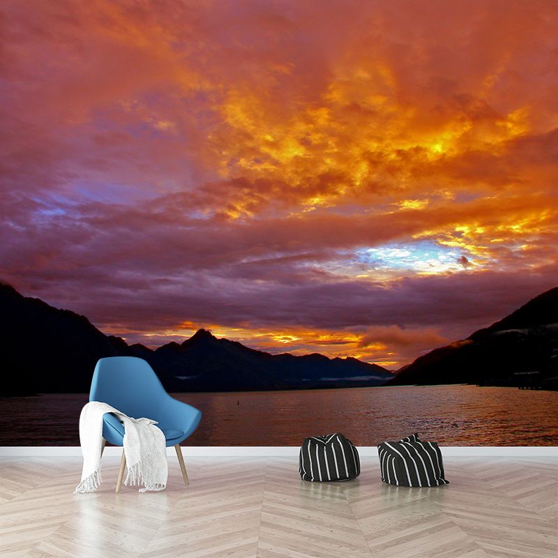 Modern Style Sky Mural Wallpaper Mildew Resistant for Home Decor