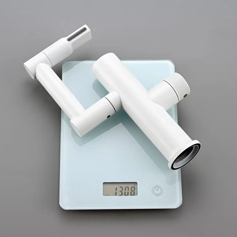 Modern Vessel Sink Faucet Solid Color Copper Centerset Lavatory Faucet for Bathroom