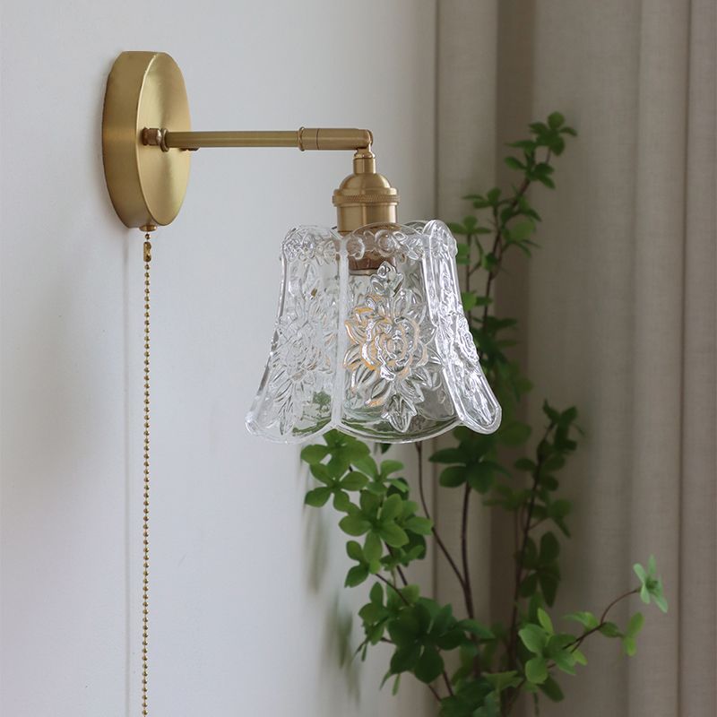 Lampada da parete geometrica in stile industriale vetro 1 a parete leggera illuminata