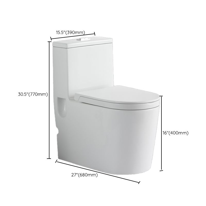 Floor Mounted Urine Toilet One Piece Toilet Modern Siphon Jet Porcelain Toilet