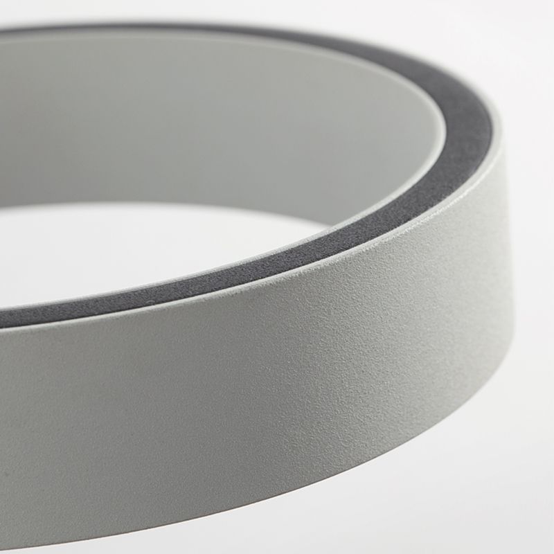 Metal Round Shape Wall Lighting Modern 1-Light Wall Mounted Light Fixture in Gray Finish