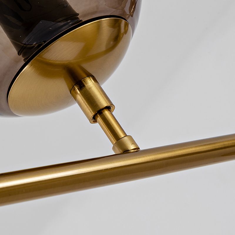 Contemporary Globe Pendant Lights Glass 6 Light Pendant Lighting