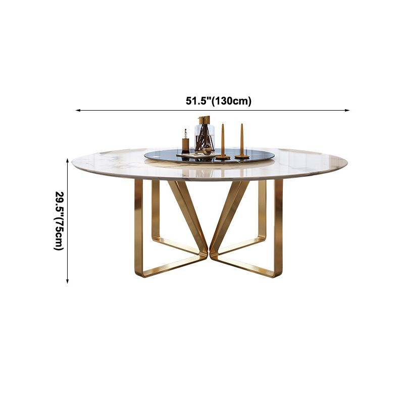 Glam witte marmeren eettafel Standaard ronde eettafel voor keuken