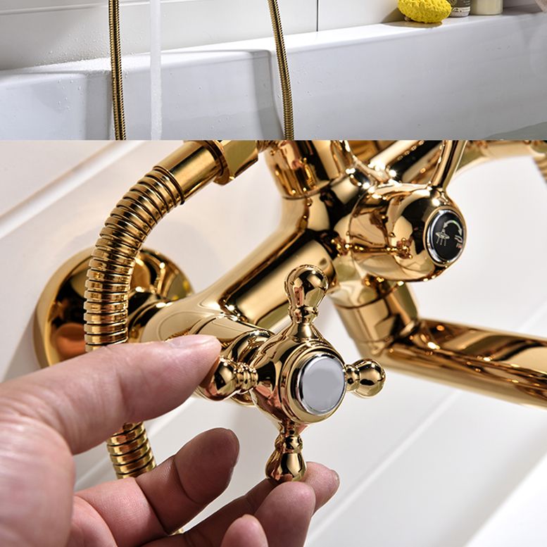 Traditional Style Freestanding Tub Filler Copper Floor Mount Freestanding Tub Filler