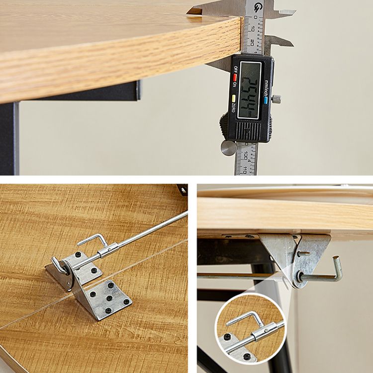 Tavolo da pranzo rotondo moderno in metallo da 47,2 pollici per sala da pranzo per sala da pranzo