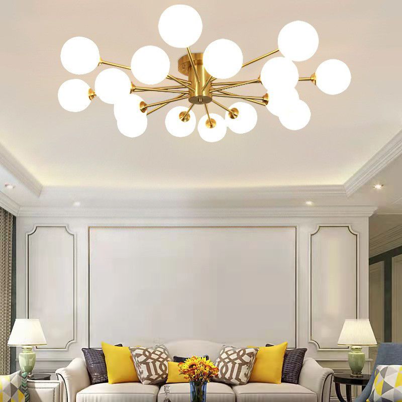 Modern Metallic Ceiling Light Globe Flush Mount Lighting for Foyer