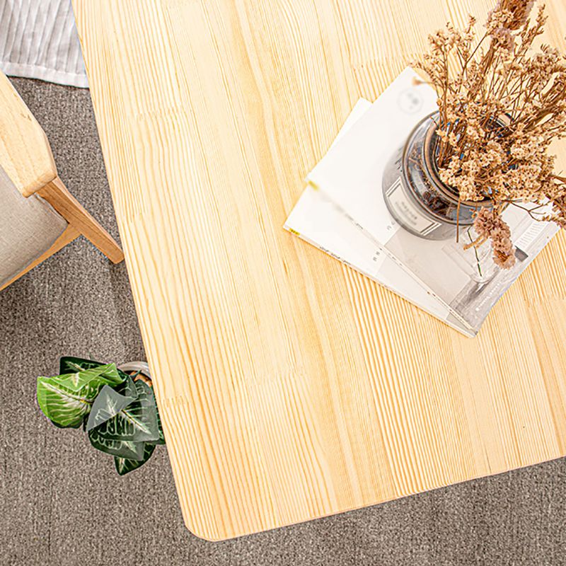 Contemporary Dining Room Wood Table Natural Pine Folding Table