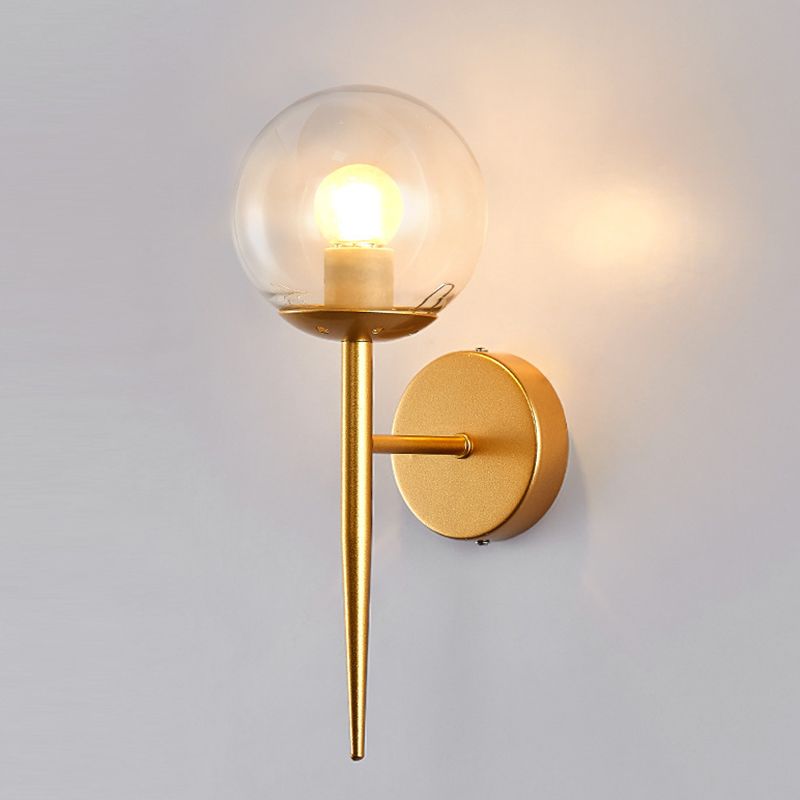 Retro Simple Industrial Style Sphere Wall Mount Lighting Glass Wall Mounted Lighting for Living Room