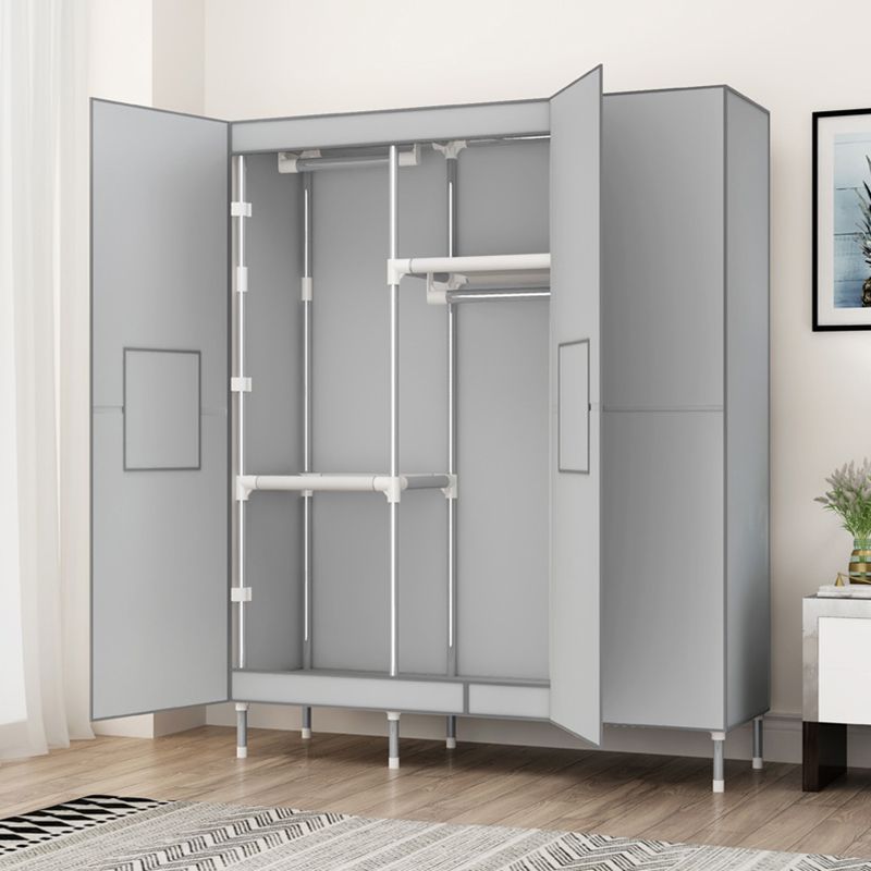 Contemporary Wardrobe Armoire Steel Wardrobe Closet with Legs for Home