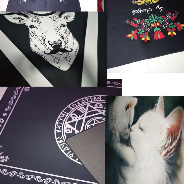 Orange Tone Modern Indoor Rug Polyester Horse Print Carpet Easy Care Rug for Home Decoration