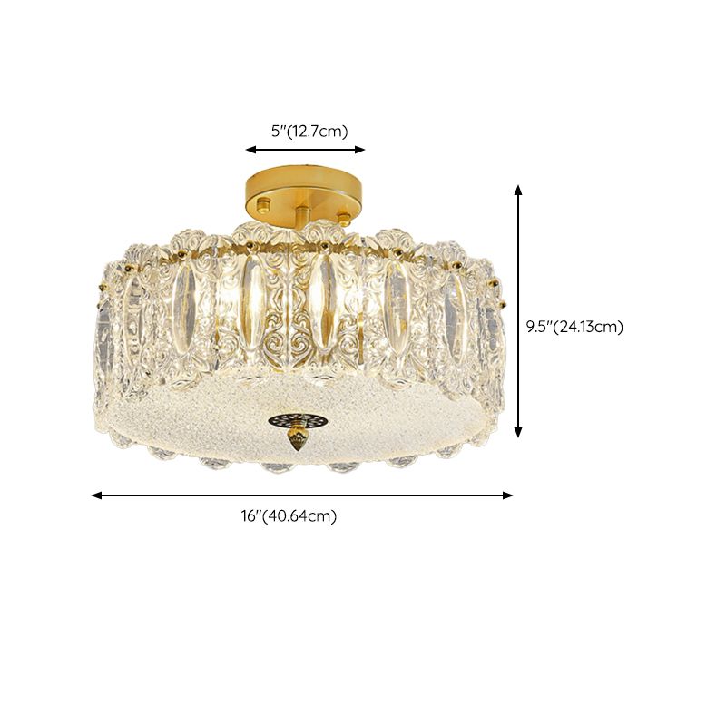 Creative Ceiling Light Nordic Glass Flush Mount Light Fixture for Sitting Room