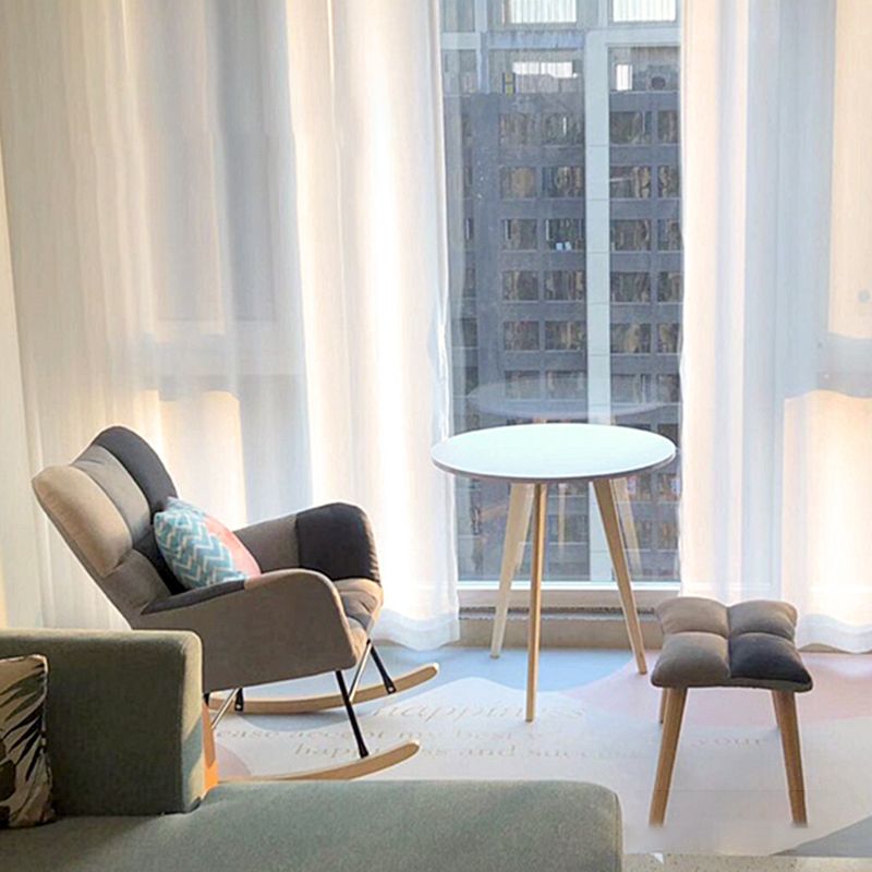 Fabric Rocking Chair Color Panel Contemporary Tufted Cushions Rocker Chair with Ottoman